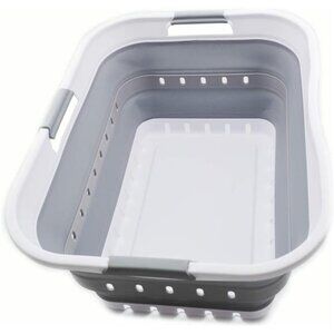 42L (11 gallon) Collapsible Plastic Laundry Basket - Foldable Pop Up Storage